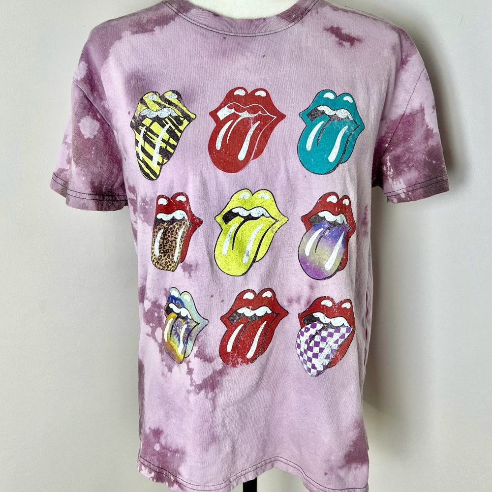 ✨Upcycled | Rolling Stones Graphic T Shirt | Large | Purple - Picture 3 of 9